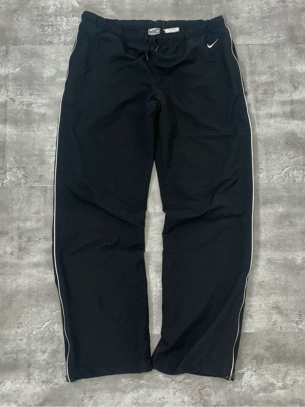 Vintage Nike Trackpants Black Stripe Sweatpants Men's Medium